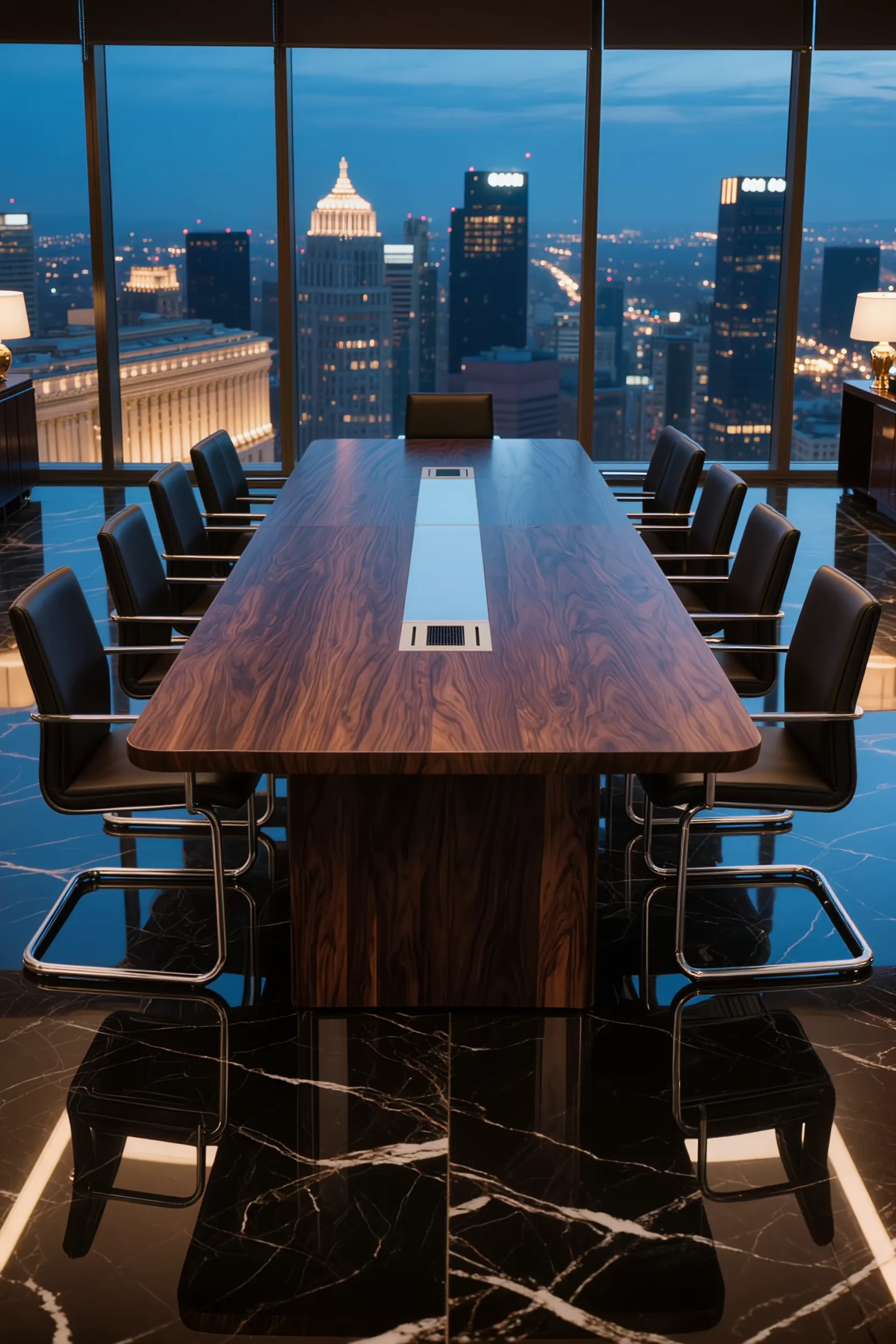 Boardroom overlooking the city