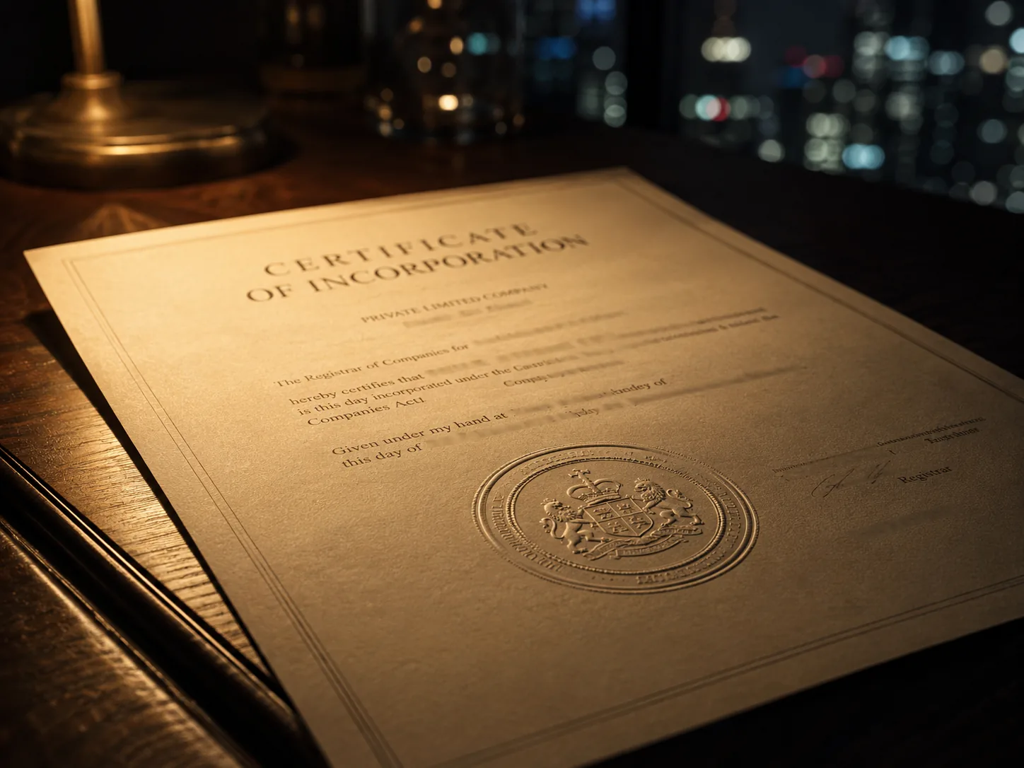 Certificate of incorporation